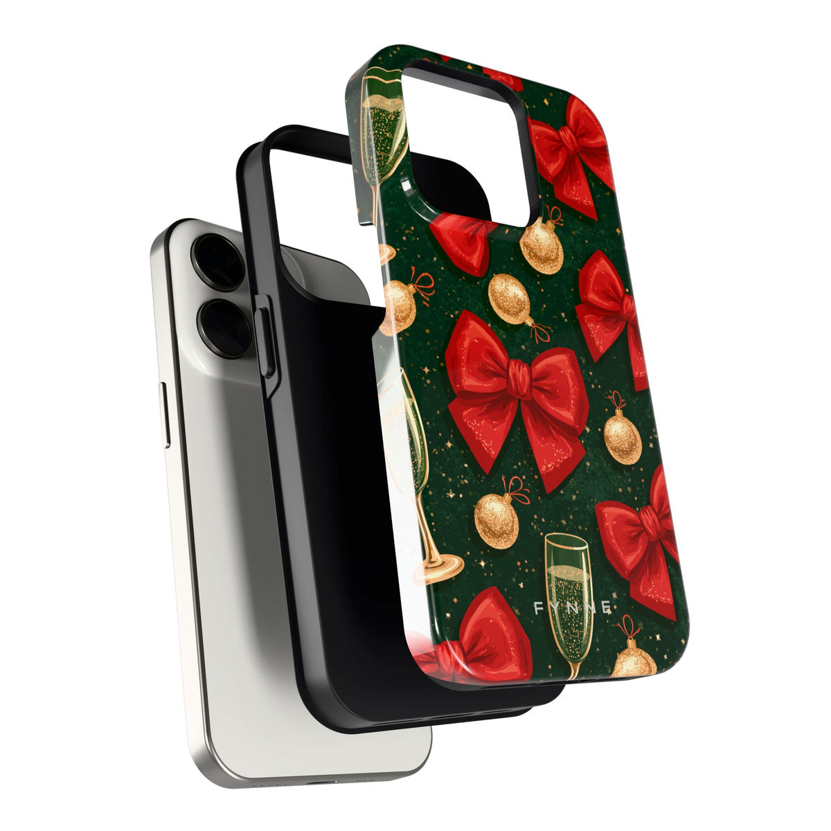 Strikken en bubbels hoesje voor iPhone 15 Pro, los van de telefoon