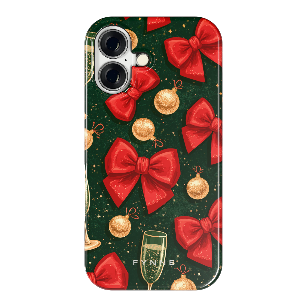 Strikken en bubbels hoesje voor iPhone 16, achterkant