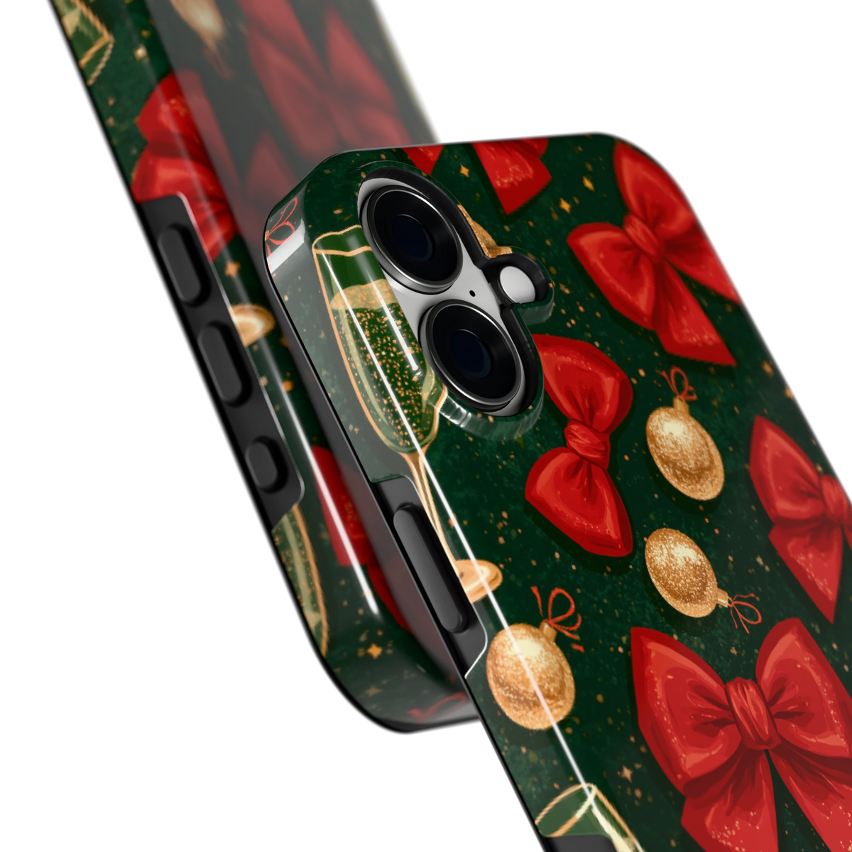 Strikken en bubbels hoesje voor iPhone 16 Plus, close-up