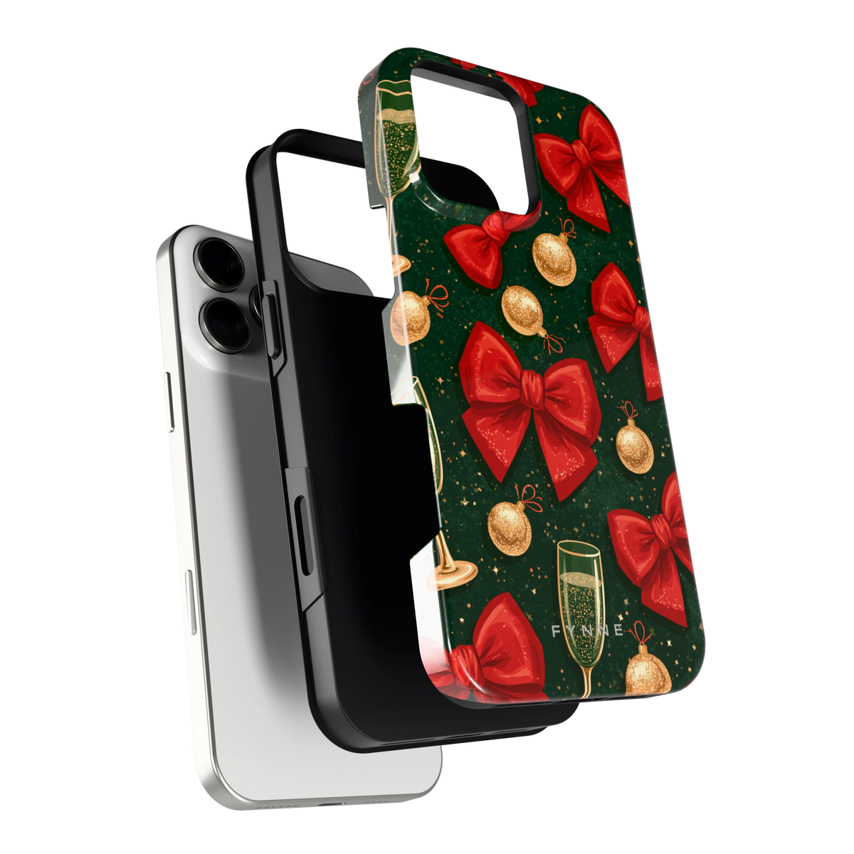 Strikken en bubbels hoesje voor iPhone 16 Pro Max, los van de telefoon