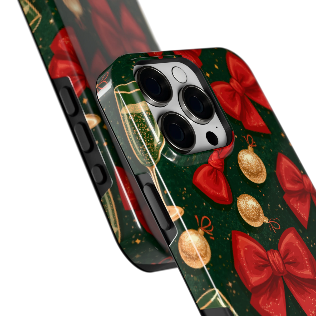 Strikken en bubbels hoesje voor iPhone 16 Pro Max, close-up