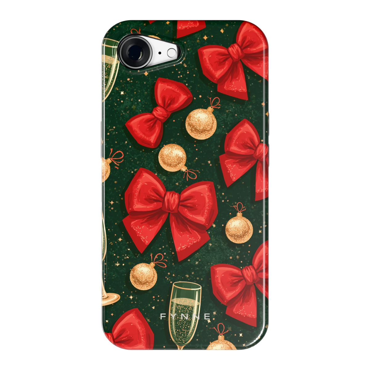 Strikken en bubbels hoesje voor iPhone 16e, achterkant