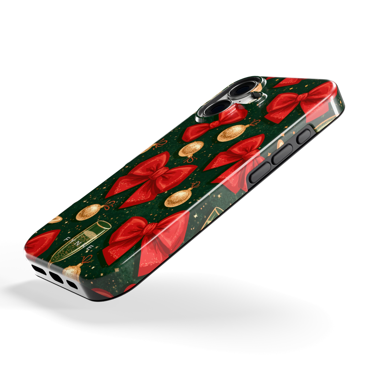 Strikken en bubbels hoesje voor iPhone 17, schuin