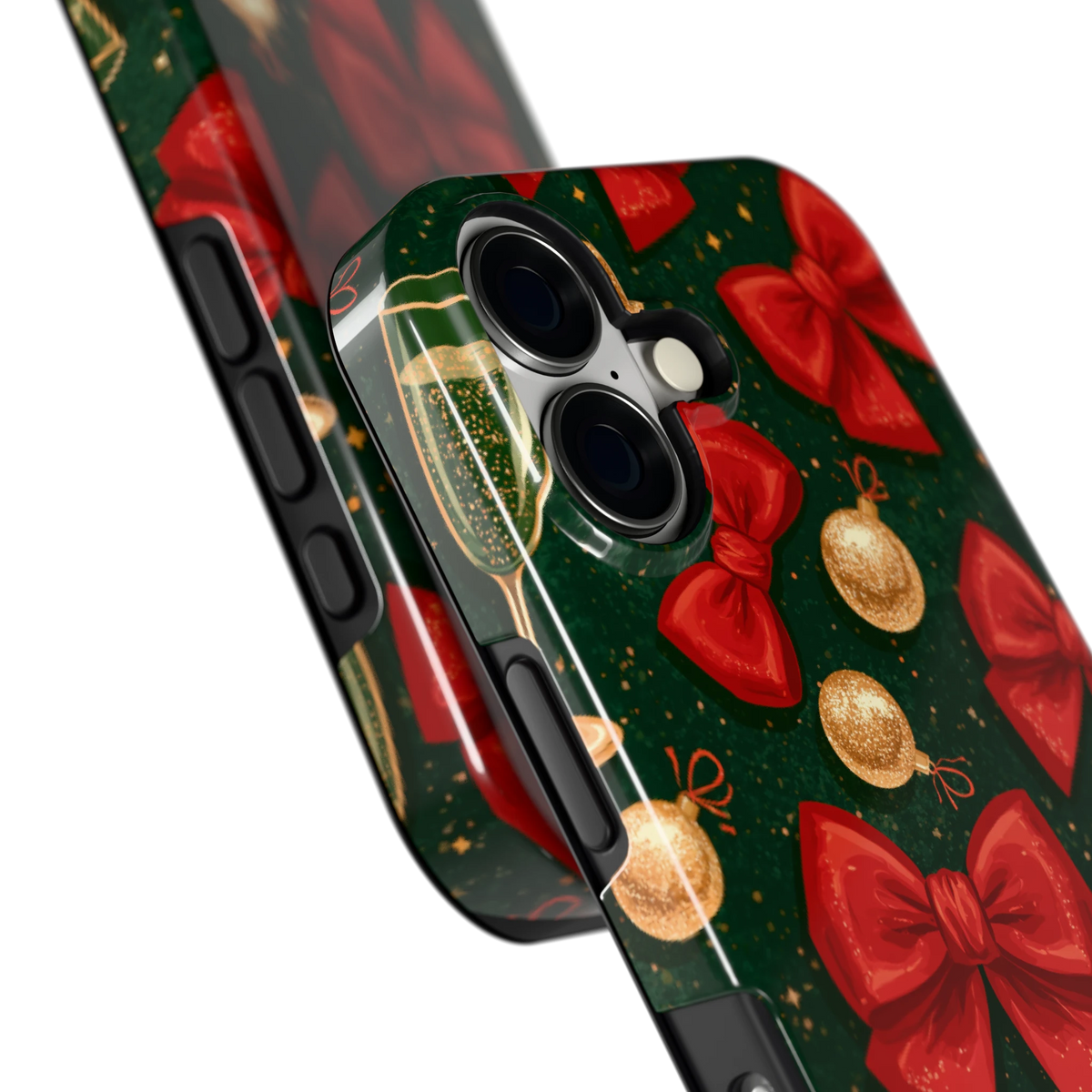 Strikken en bubbels hoesje voor iPhone 17, close-up