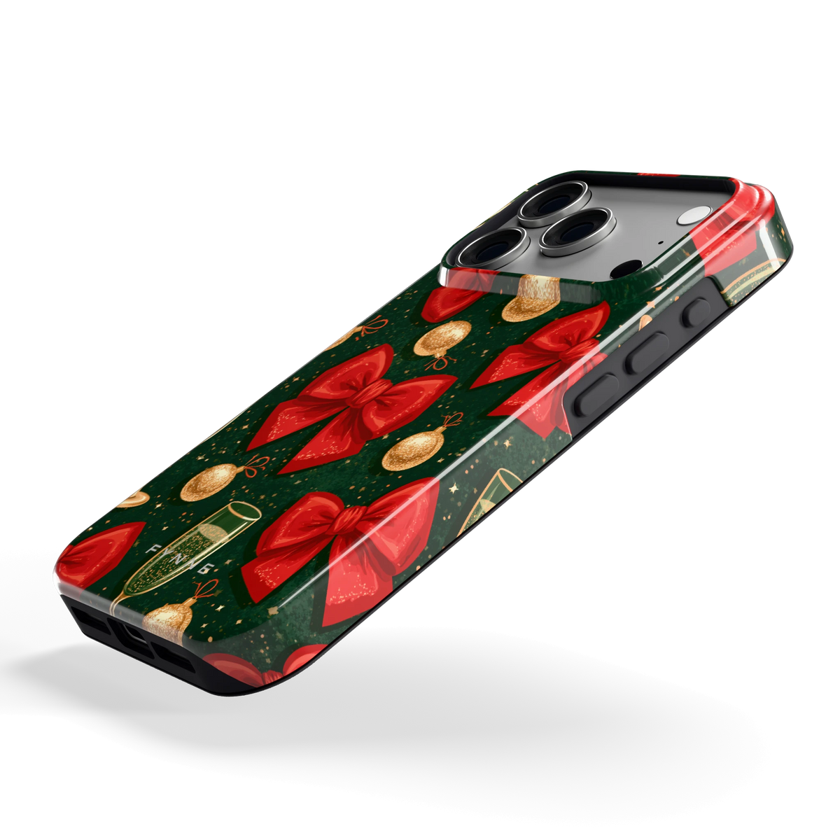 Strikken en bubbels hoesje voor iPhone 18 Pro, schuin