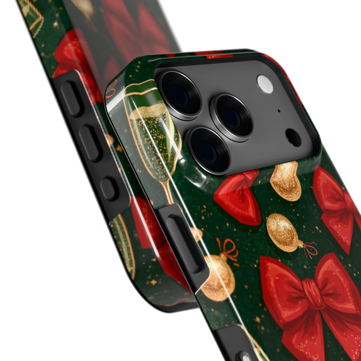 Strikken en bubbels hoesje voor iPhone 18 Pro, close-up