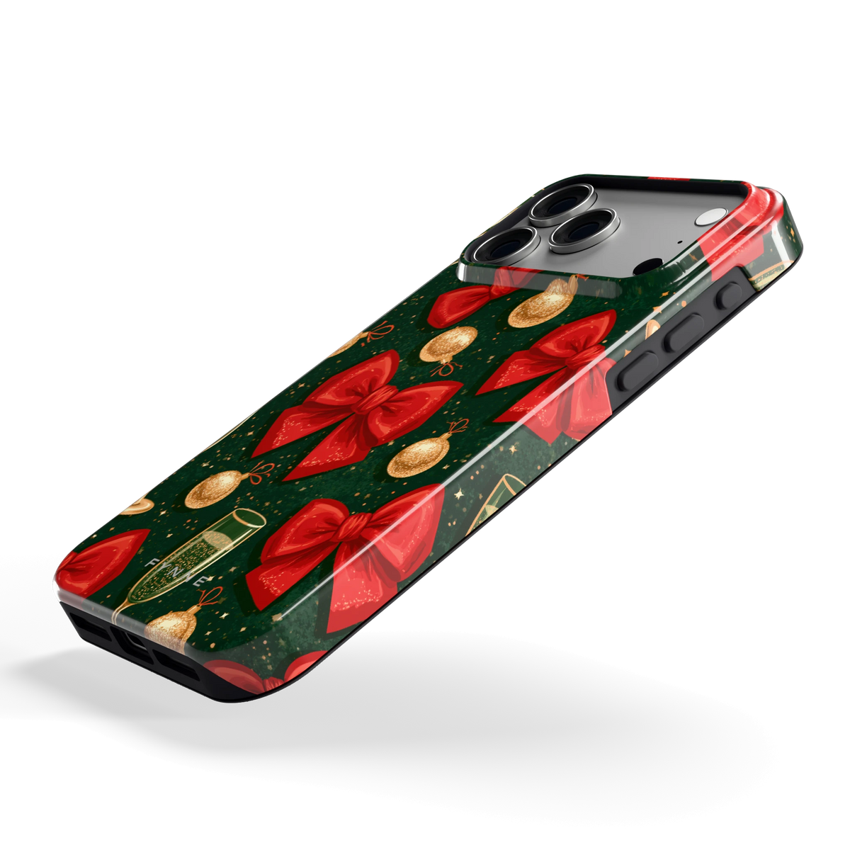 Strikken en bubbels hoesje voor iPhone 18 Pro Max, schuin