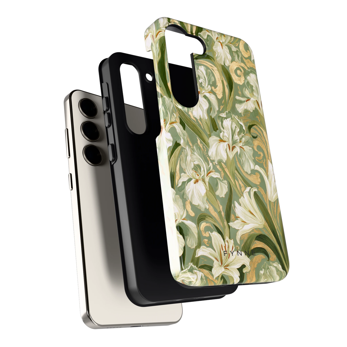 Verguld Irissenveld hoesje voor Galaxy S23, los van de telefoon