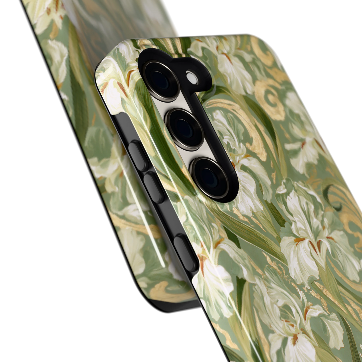 Verguld Irissenveld hoesje voor Galaxy S23, close-up
