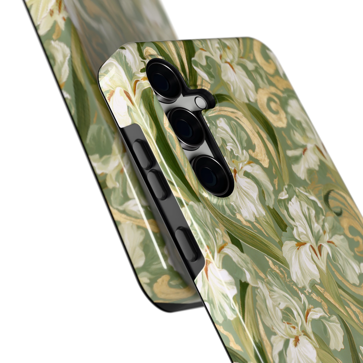 Verguld Irissenveld hoesje voor Galaxy S24 FE, close-up