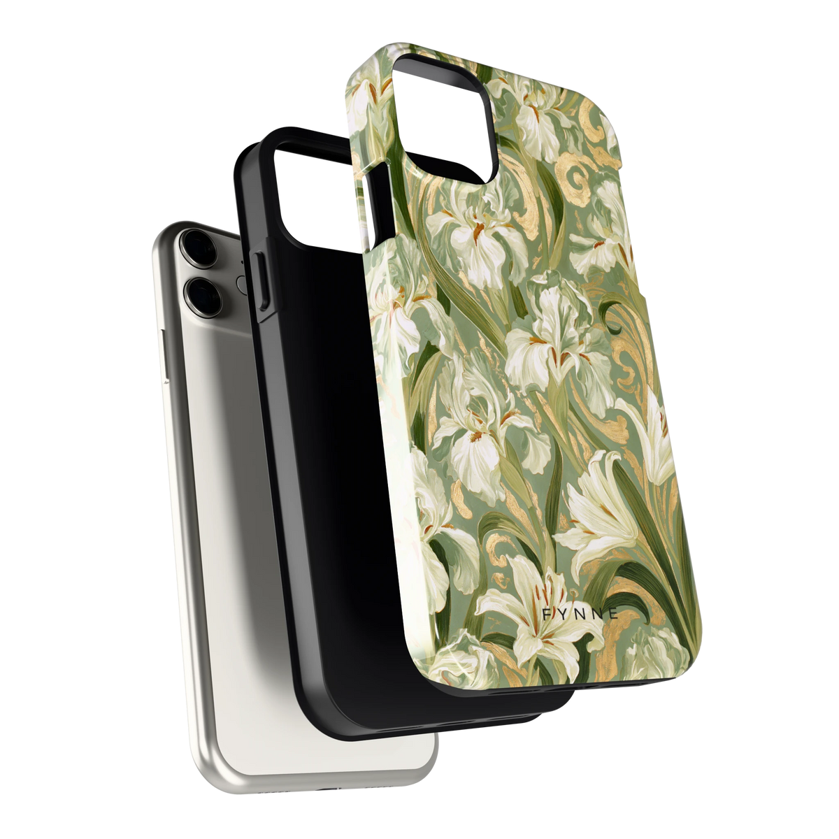 Verguld Irissenveld hoesje voor iPhone 11, los van de telefoon