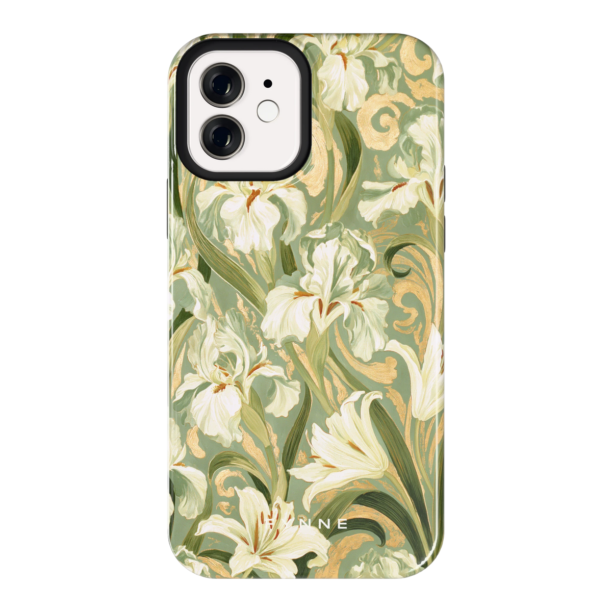 Verguld Irissenveld hoesje voor iPhone 12, achterkant