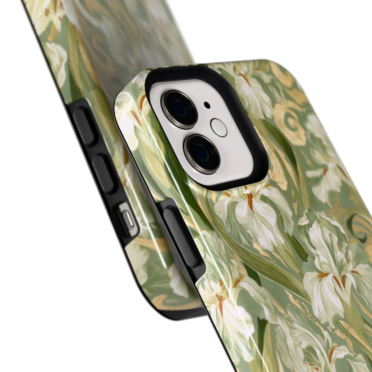 Verguld Irissenveld hoesje voor iPhone 12, close-up