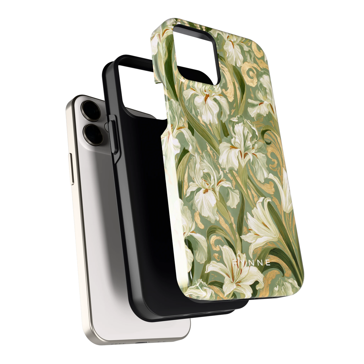 Verguld Irissenveld hoesje voor iPhone 12 mini, los van de telefoon