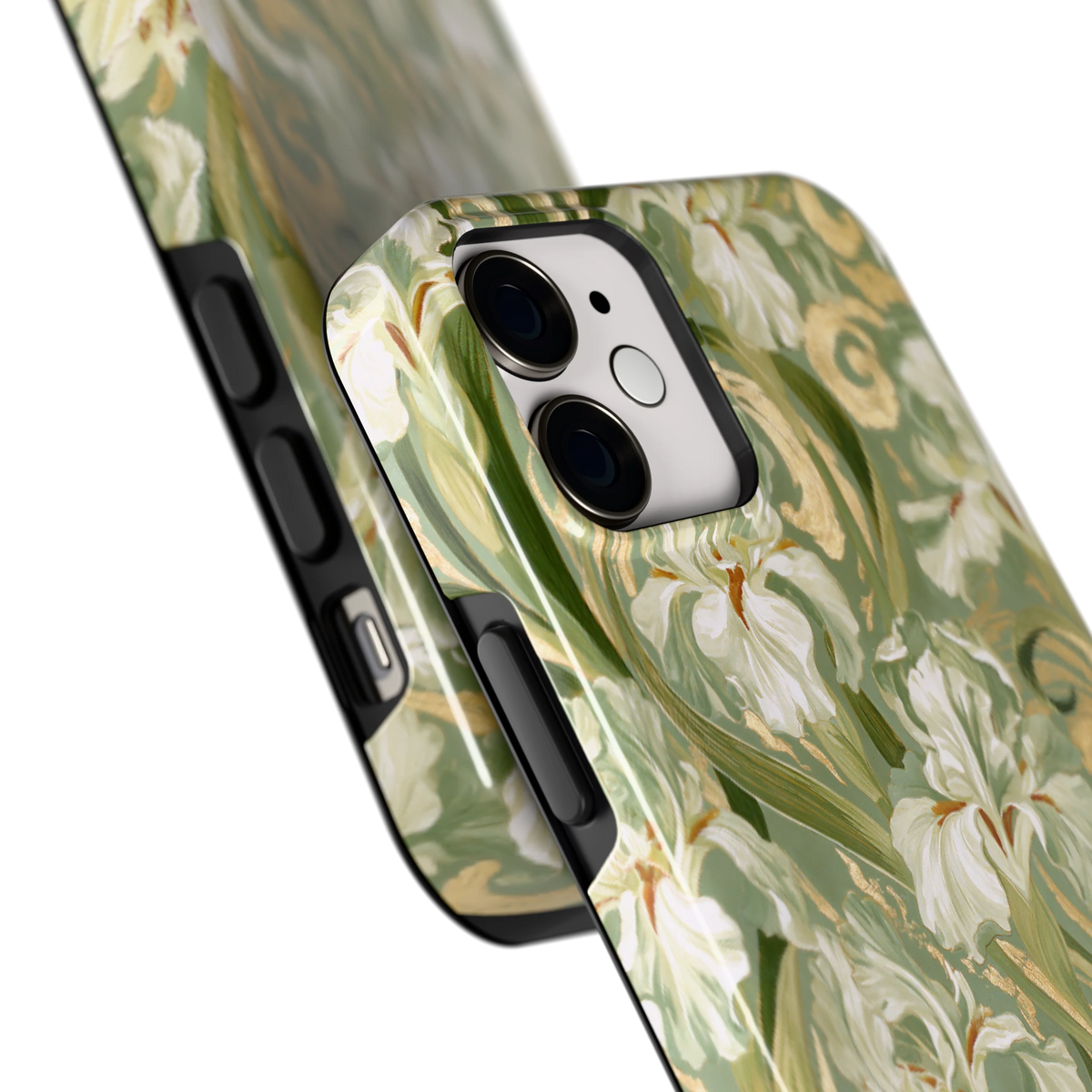 Verguld Irissenveld hoesje voor iPhone 12 mini, close-up