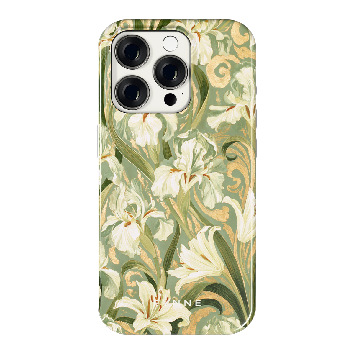Verguld Irissenveld hoesje voor iPhone 15 Pro, achterkant