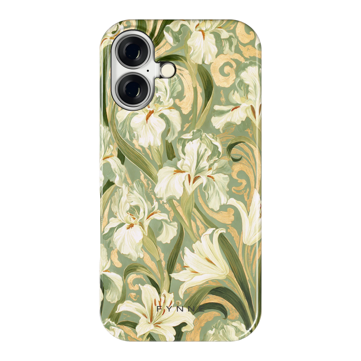 Verguld Irissenveld hoesje voor iPhone 16, achterkant