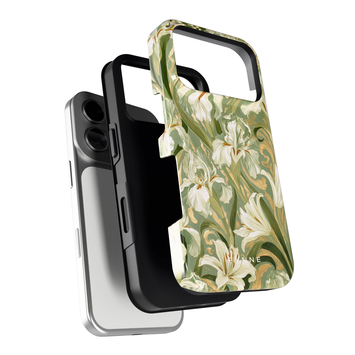 Verguld Irissenveld hoesje voor iPhone 17 Pro, los van de telefoon