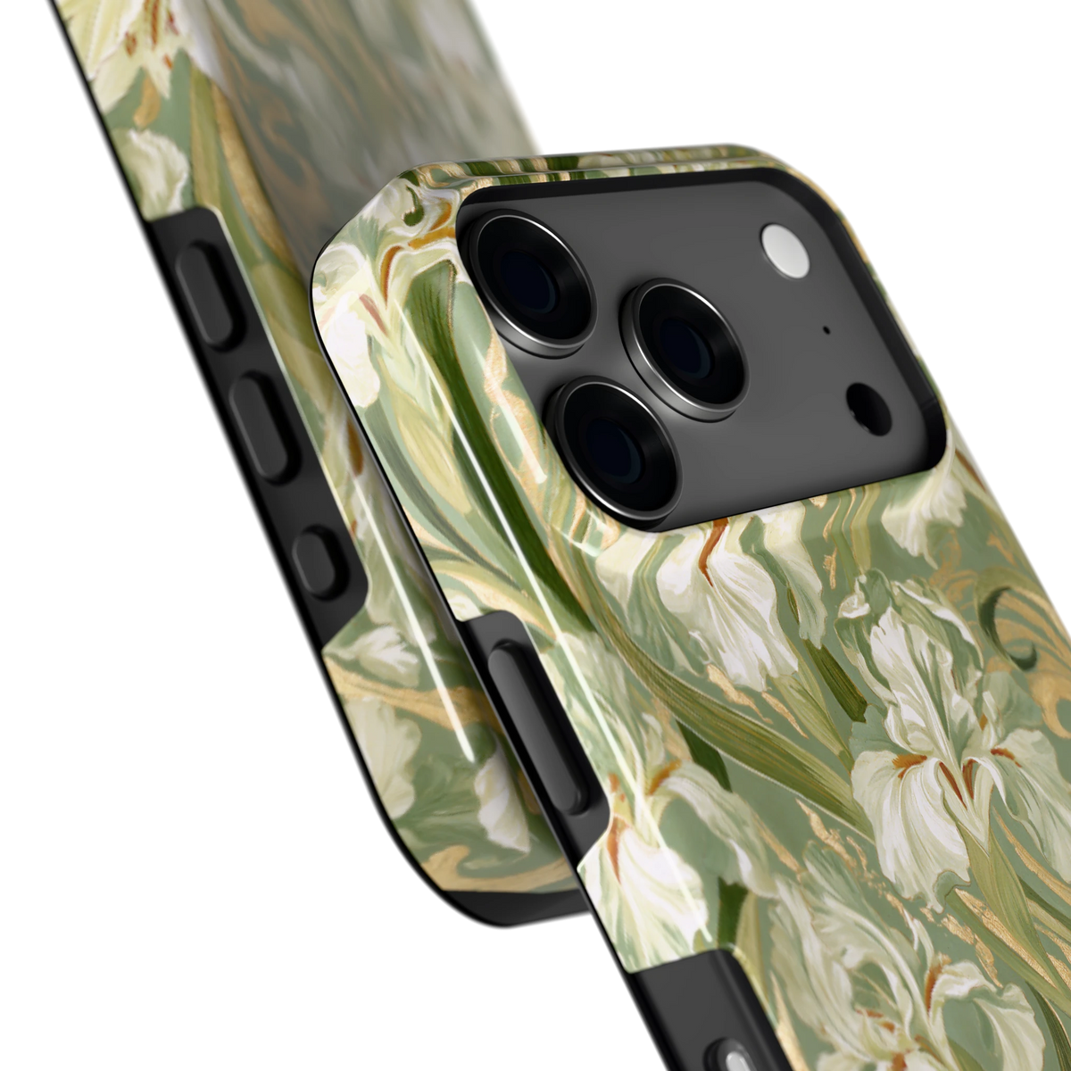 Verguld Irissenveld hoesje voor iPhone 17 Pro, close-up
