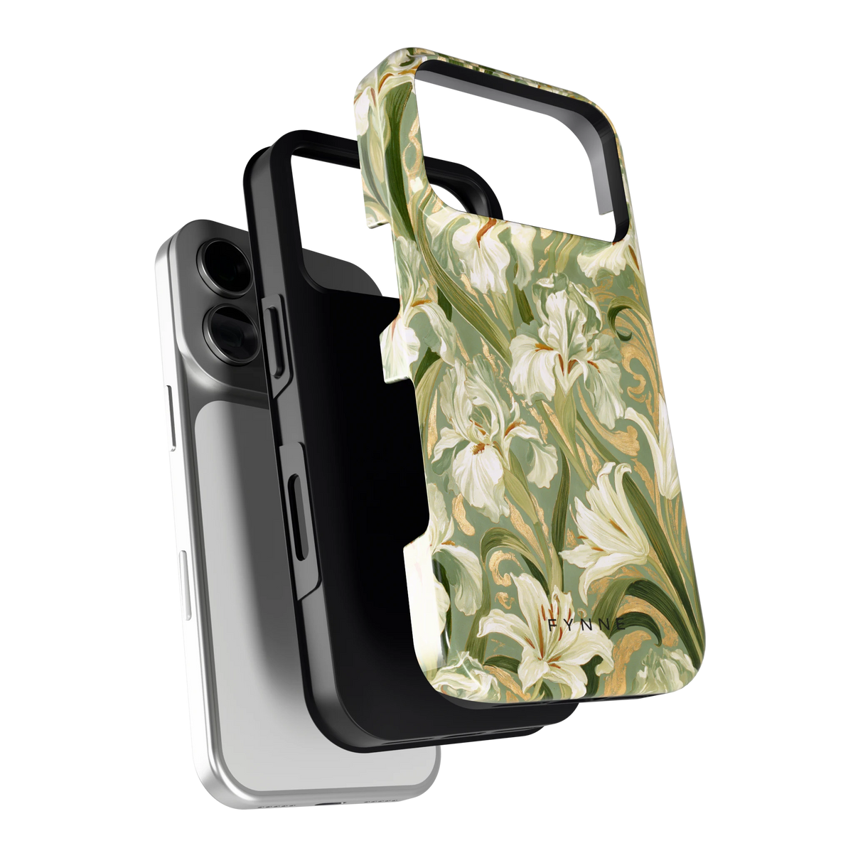 Verguld Irissenveld hoesje voor iPhone 18 Pro, los van de telefoon