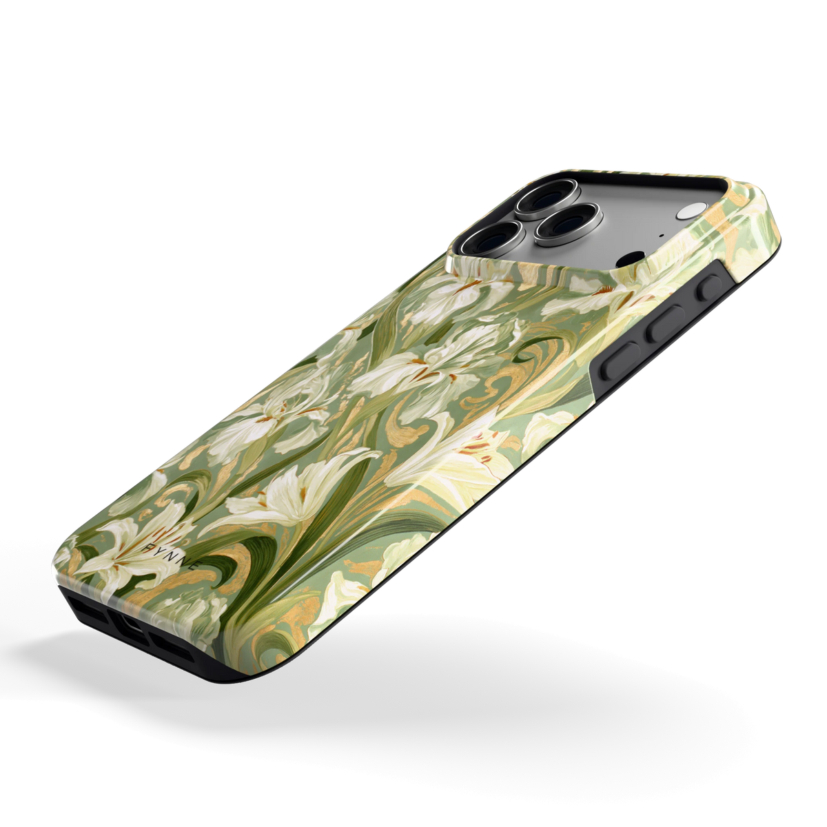 Verguld Irissenveld hoesje voor iPhone 18 Pro Max, schuin