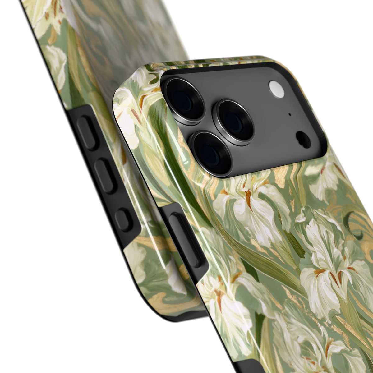 Verguld Irissenveld hoesje voor iPhone 18 Pro Max, close-up