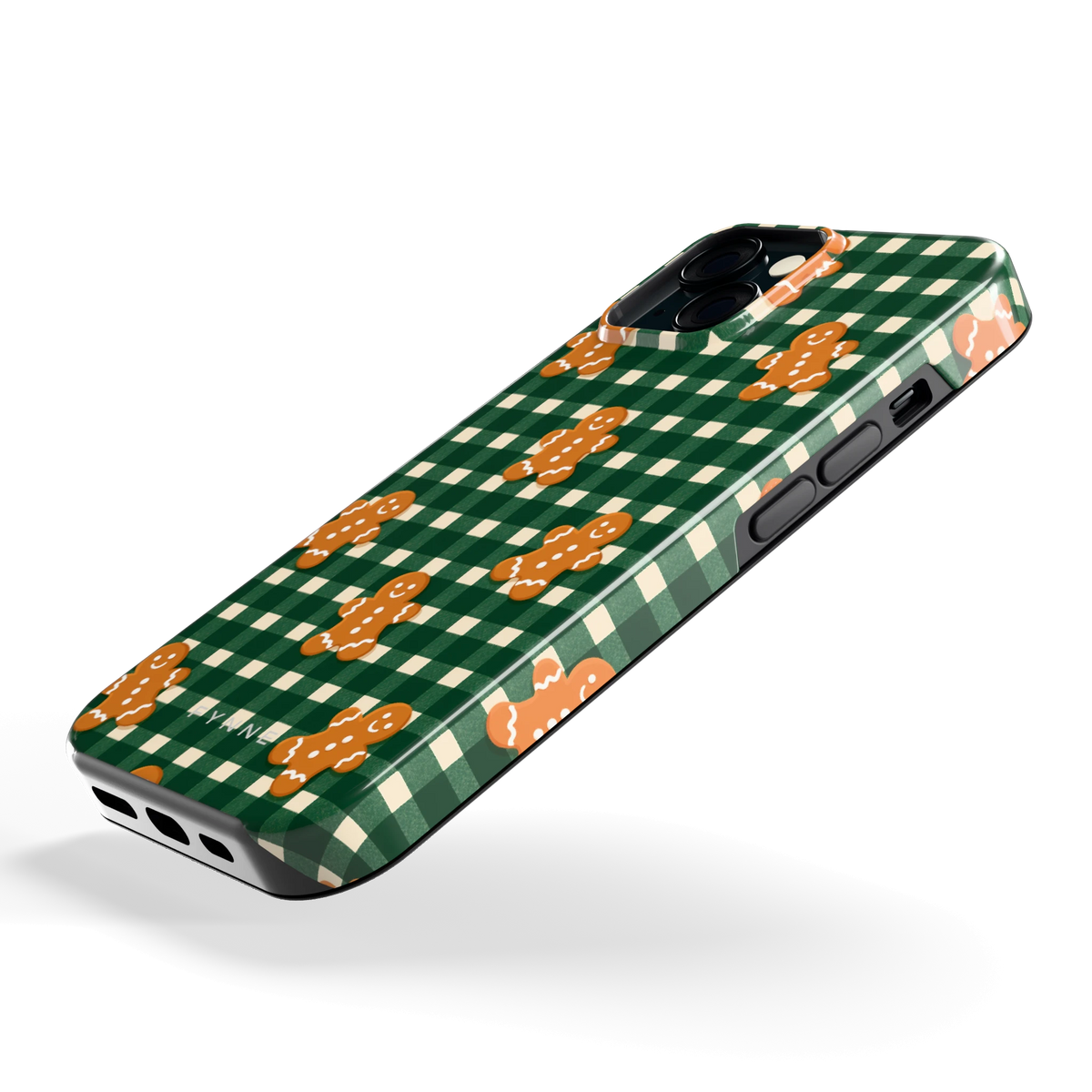Peperkoek Ruit hoesje voor iPhone 15, schuin