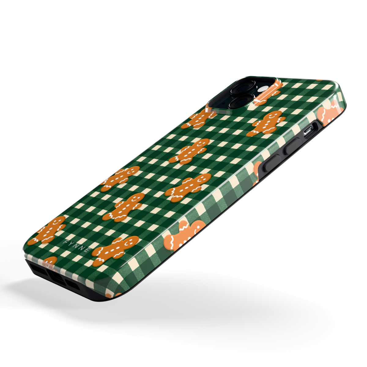 Peperkoek Ruit hoesje voor iPhone 15 Plus, schuin