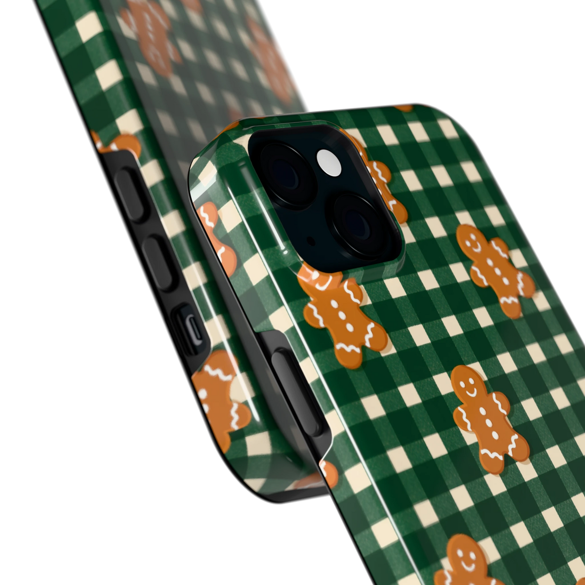 Peperkoek Ruit hoesje voor iPhone 15 Plus, close-up