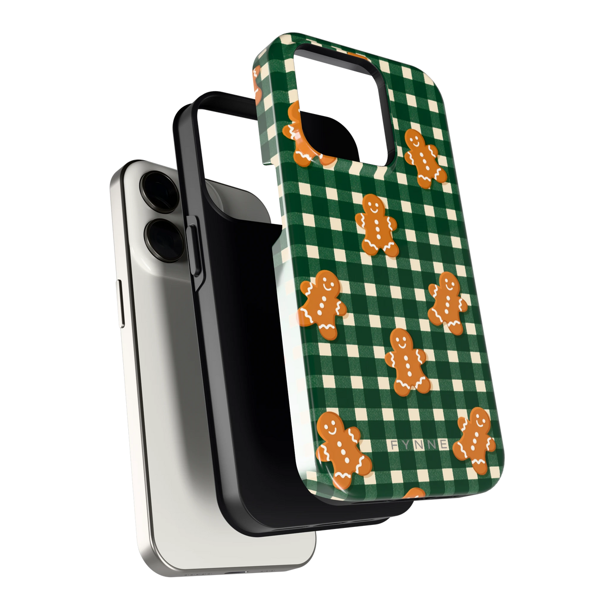 Peperkoek Ruit hoesje voor iPhone 15 Pro, los van de telefoon