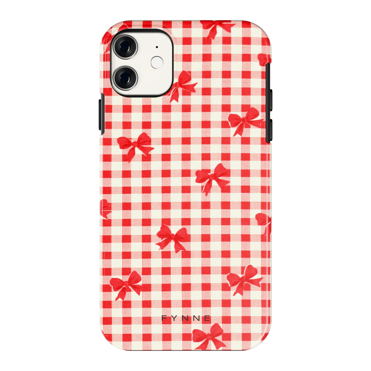 Geruite Strikjes hoesje voor iPhone 11, achterkant