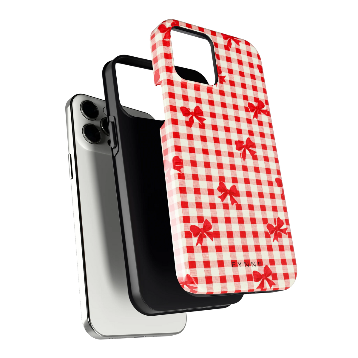 Geruite Strikjes hoesje voor iPhone 12 Pro Max, los van de telefoon