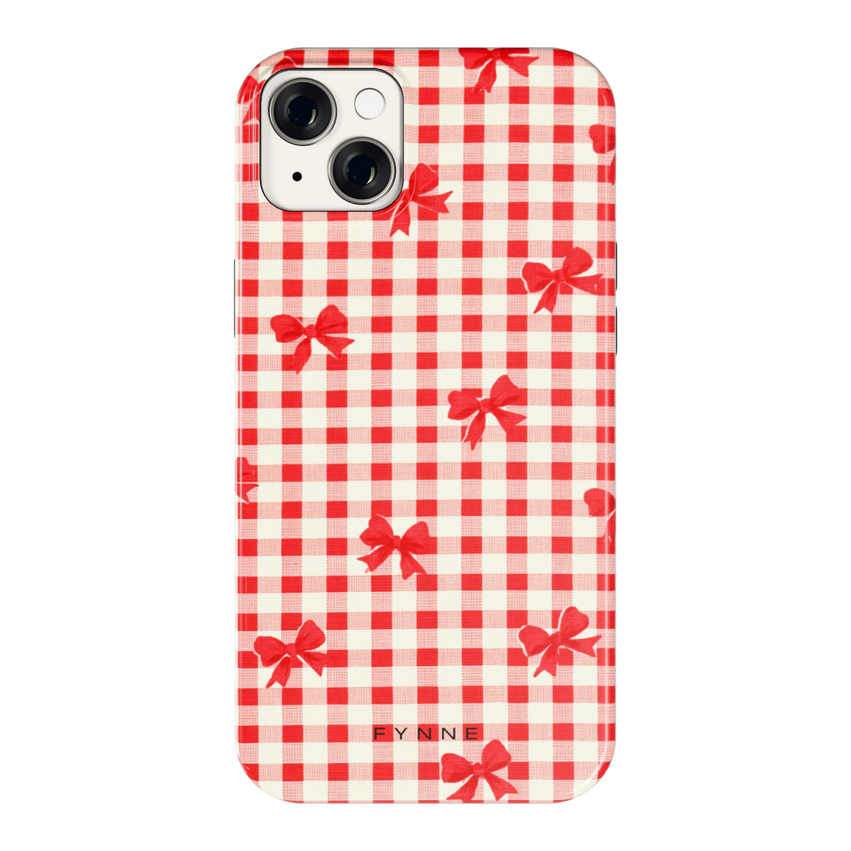 Geruite Strikjes hoesje voor iPhone 14 Plus, achterkant