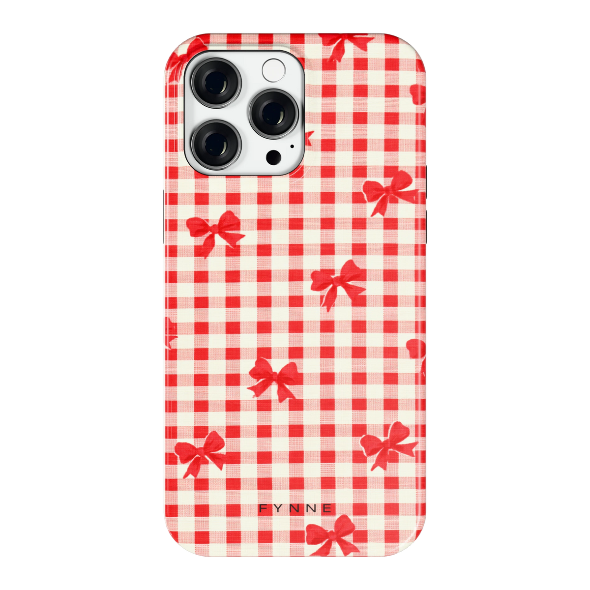 Geruite Strikjes hoesje voor iPhone 14 Pro Max, achterkant