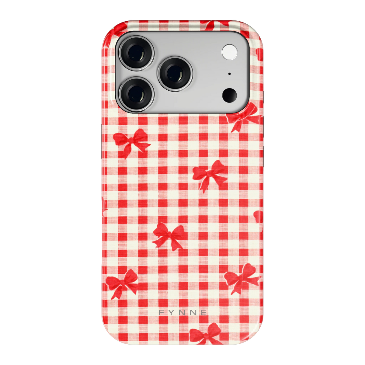 Geruite Strikjes hoesje voor iPhone 18 Pro, achterkant