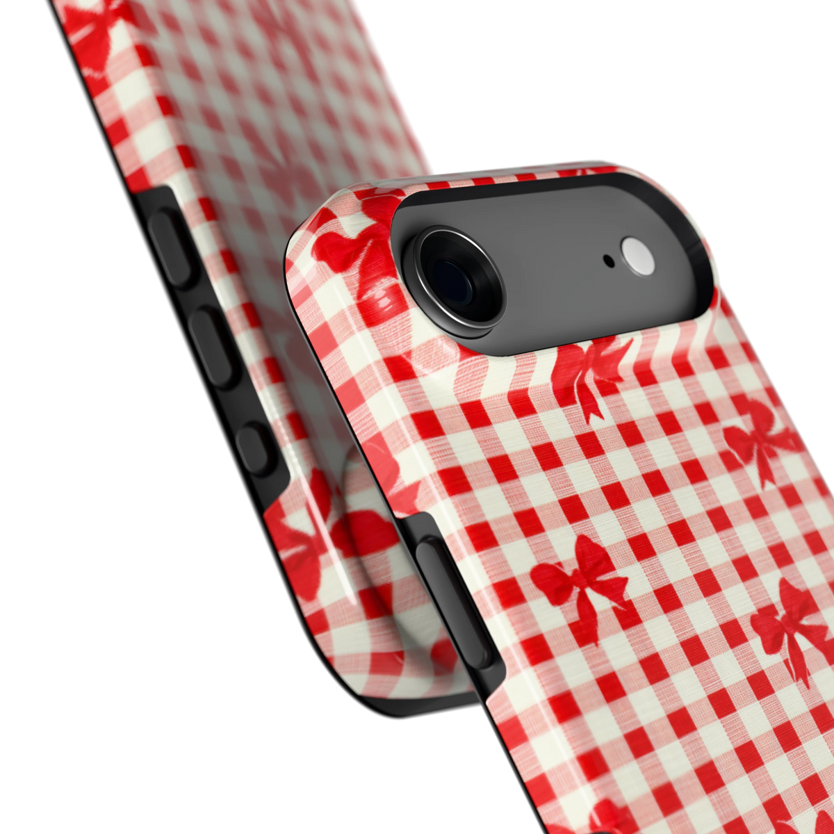 Geruite Strikjes hoesje voor iPhone Air, close-up