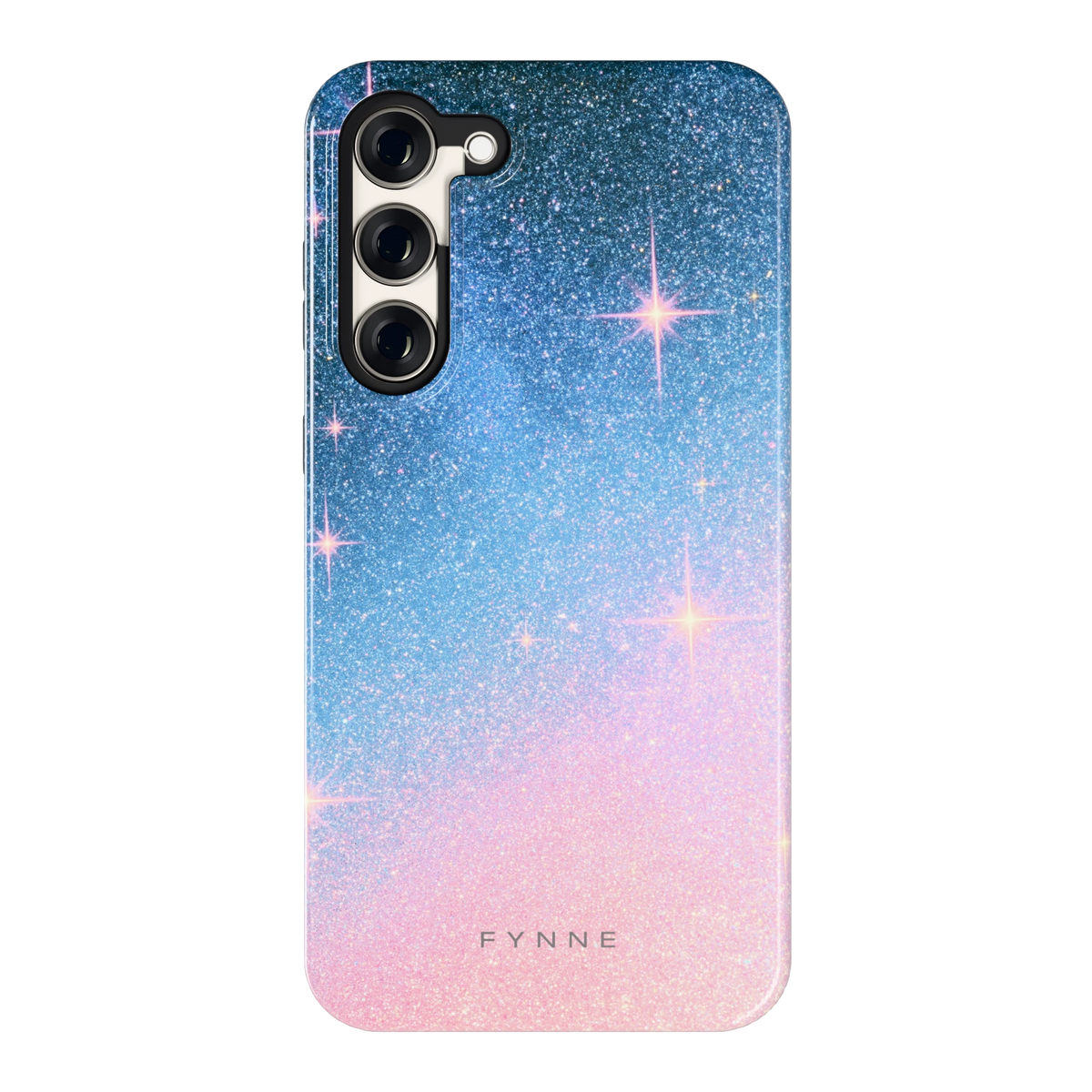 Glitter Sterrenhemel hoesje voor Galaxy S23+, achterkant