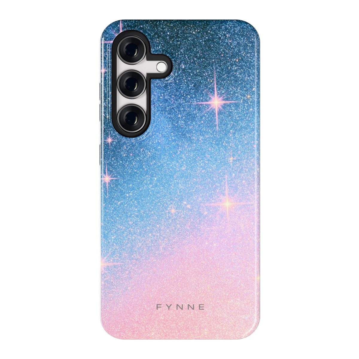Glitter Sterrenhemel hoesje voor Galaxy S24, achterkant