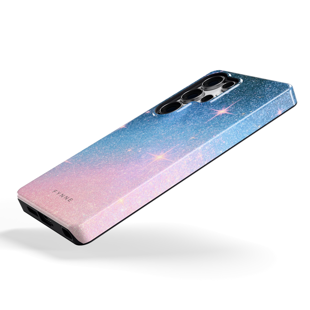 Glitter Sterrenhemel hoesje voor Galaxy S25 Ultra, schuin