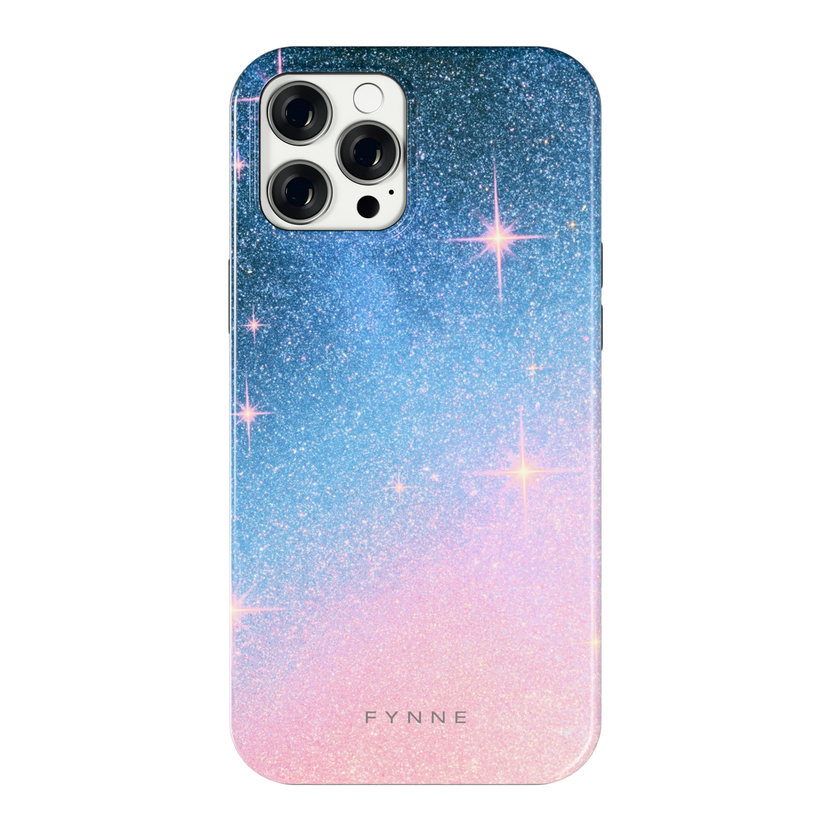 Glitter Sterrenhemel hoesje voor iPhone 12 Pro Max, achterkant