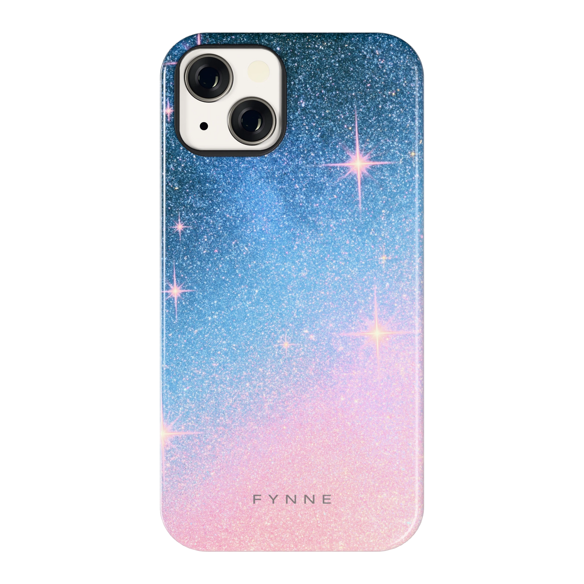 Glitter Sterrenhemel hoesje voor iPhone 13, achterkant