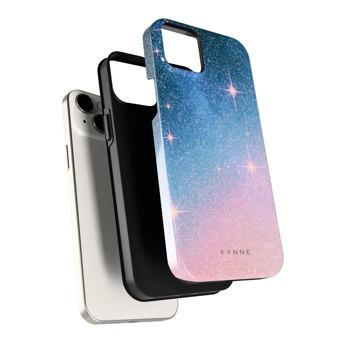 Glitter Sterrenhemel hoesje voor iPhone 14 Plus, los van de telefoon
