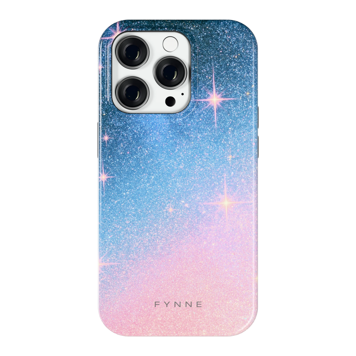 Glitter Sterrenhemel hoesje voor iPhone 14 Pro, achterkant