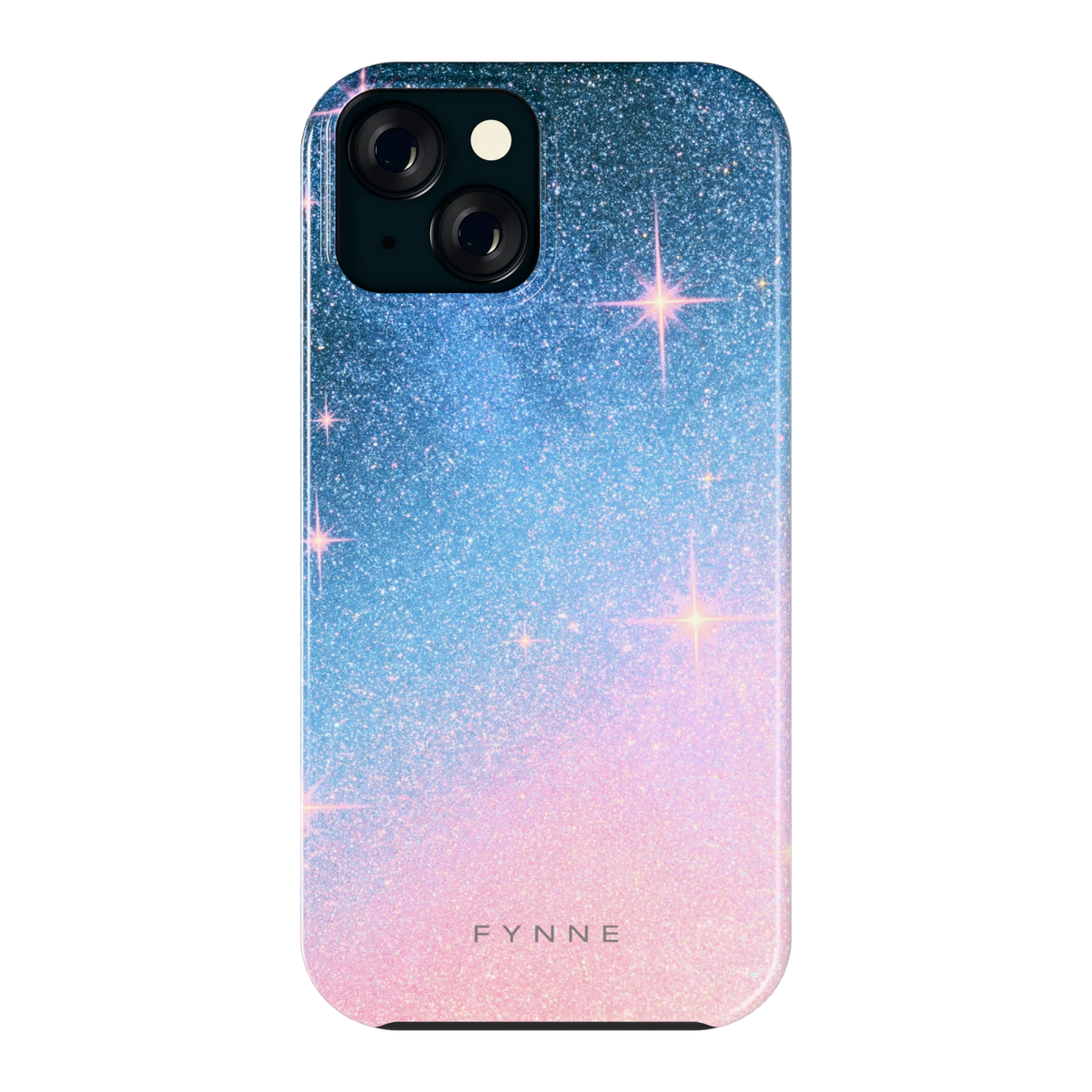 Glitter Sterrenhemel hoesje voor iPhone 15, achterkant