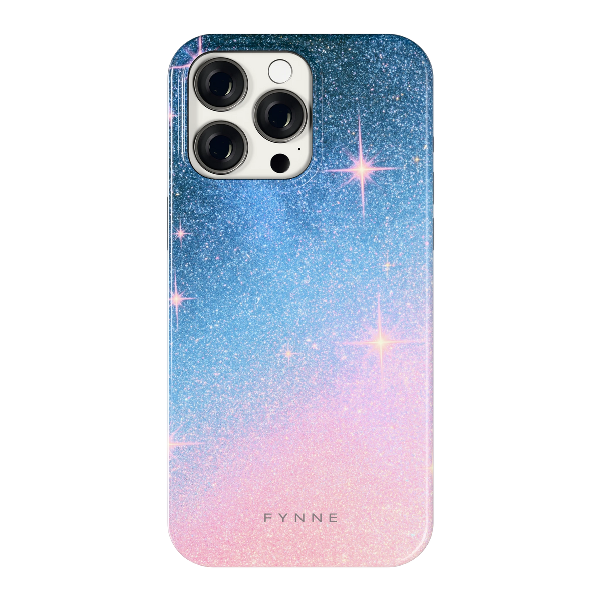 Glitter Sterrenhemel hoesje voor iPhone 15 Pro Max, achterkant