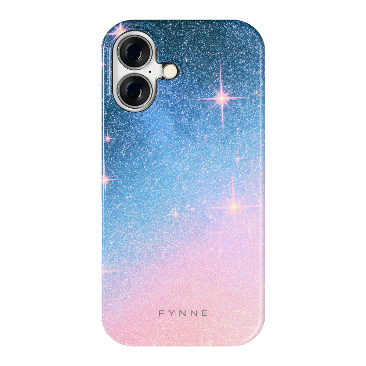 Glitter Sterrenhemel hoesje voor iPhone 16, achterkant