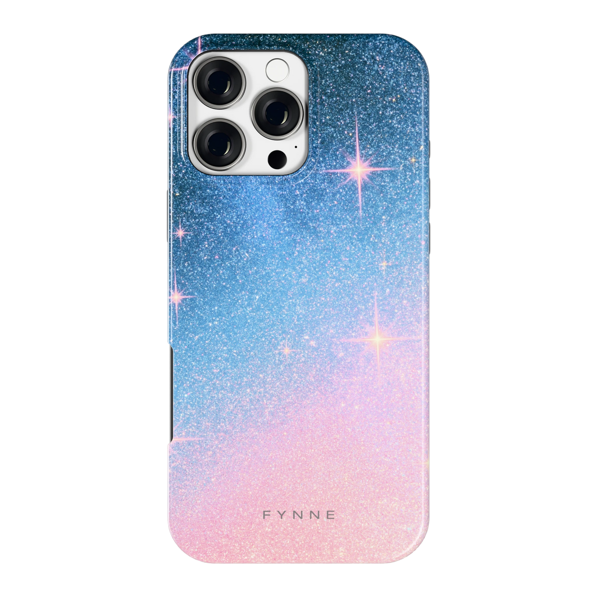 Glitter Sterrenhemel hoesje voor iPhone 16 Pro Max, achterkant