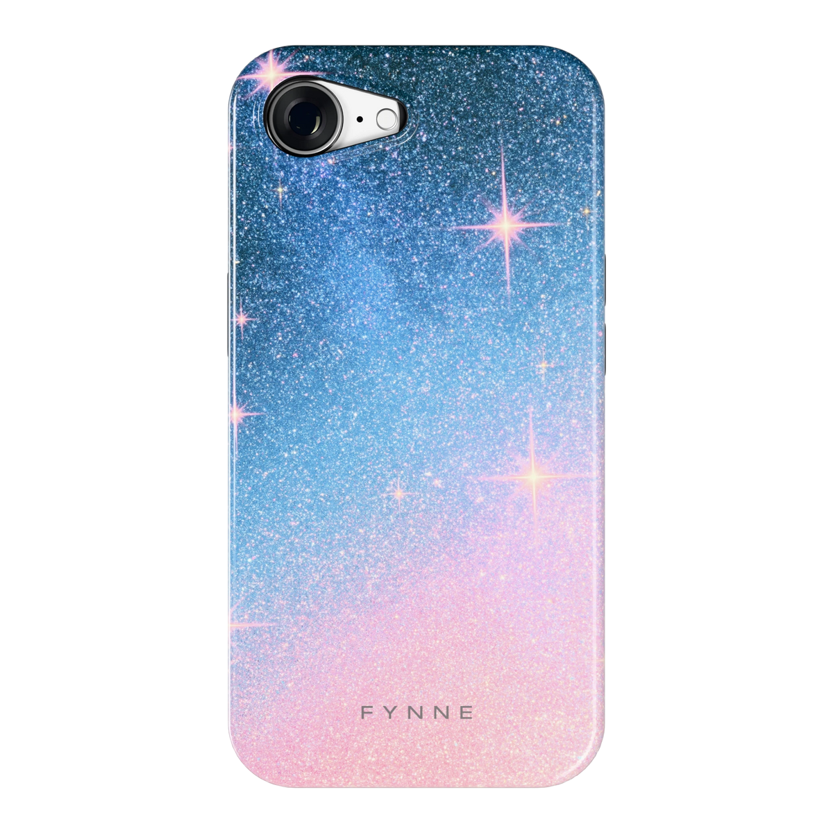 Glitter Sterrenhemel hoesje voor iPhone 16e, achterkant