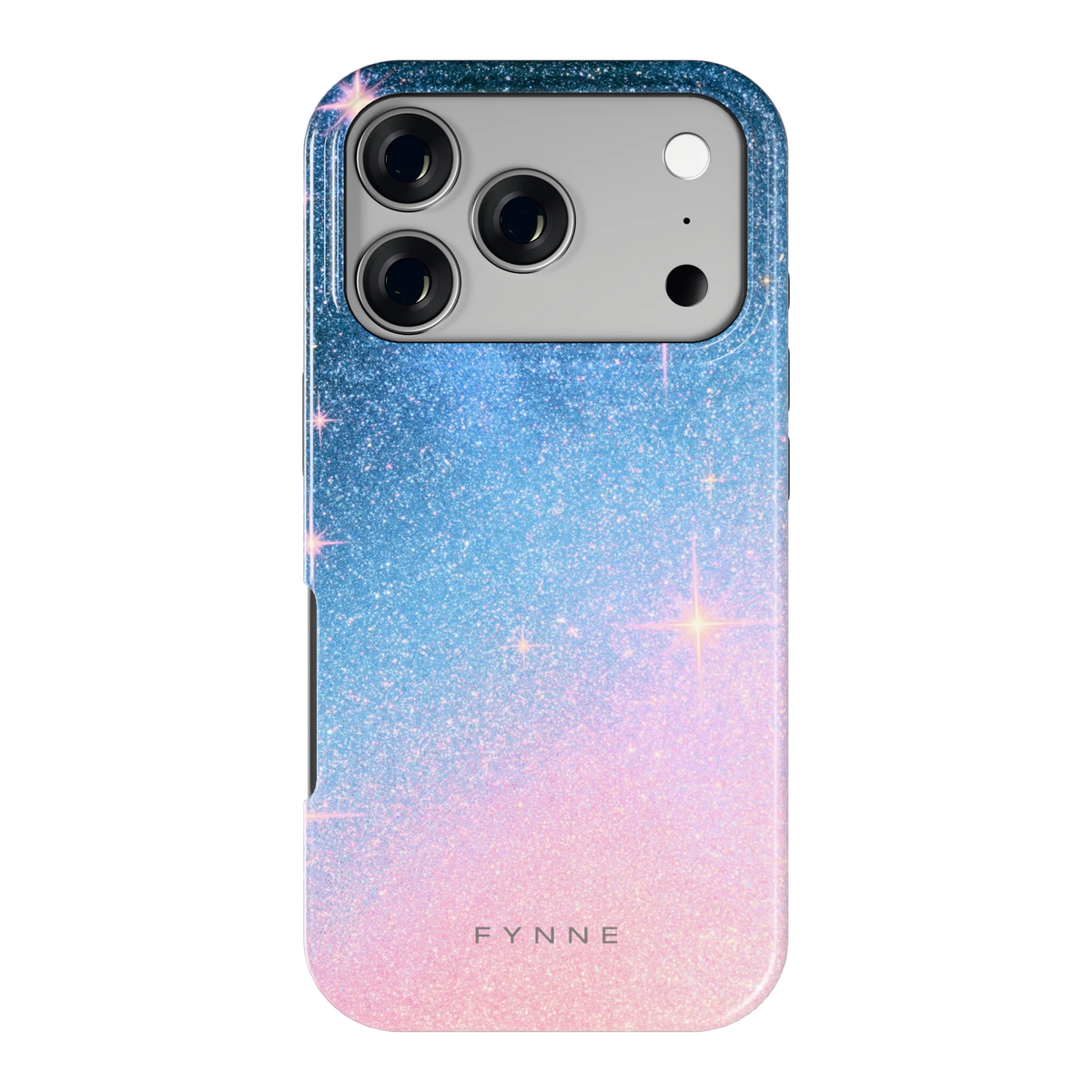 Glitter Sterrenhemel hoesje voor iPhone 17 Pro, achterkant