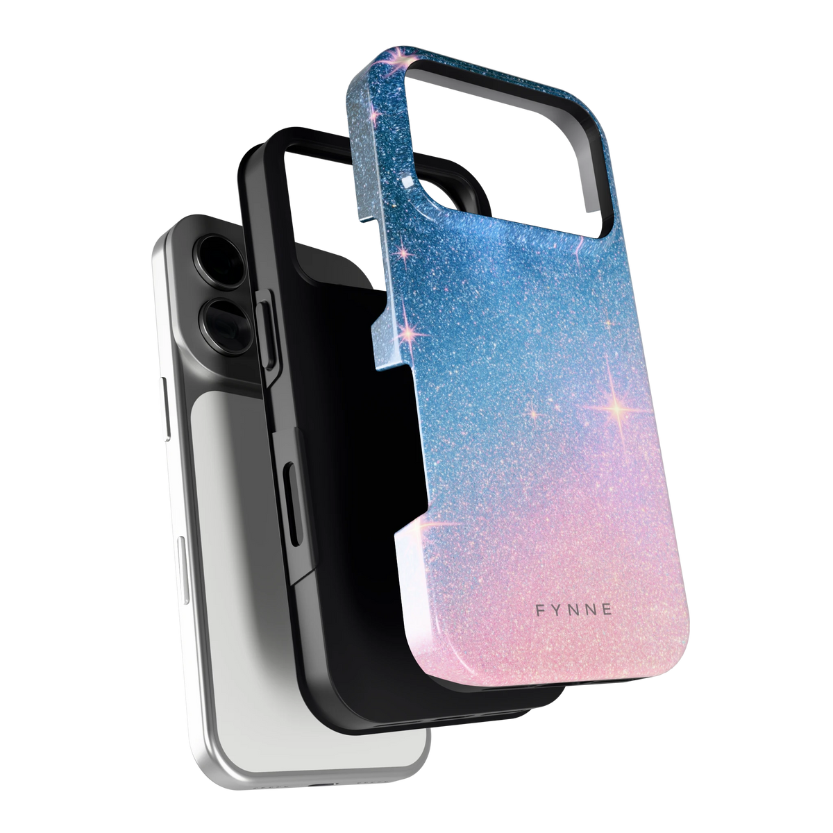 Glitter Sterrenhemel hoesje voor iPhone 17 Pro, los van de telefoon